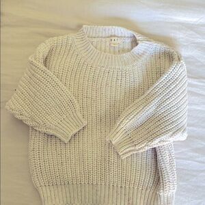 Oat Chunky Knit Sweater Light Cream Age 1-2